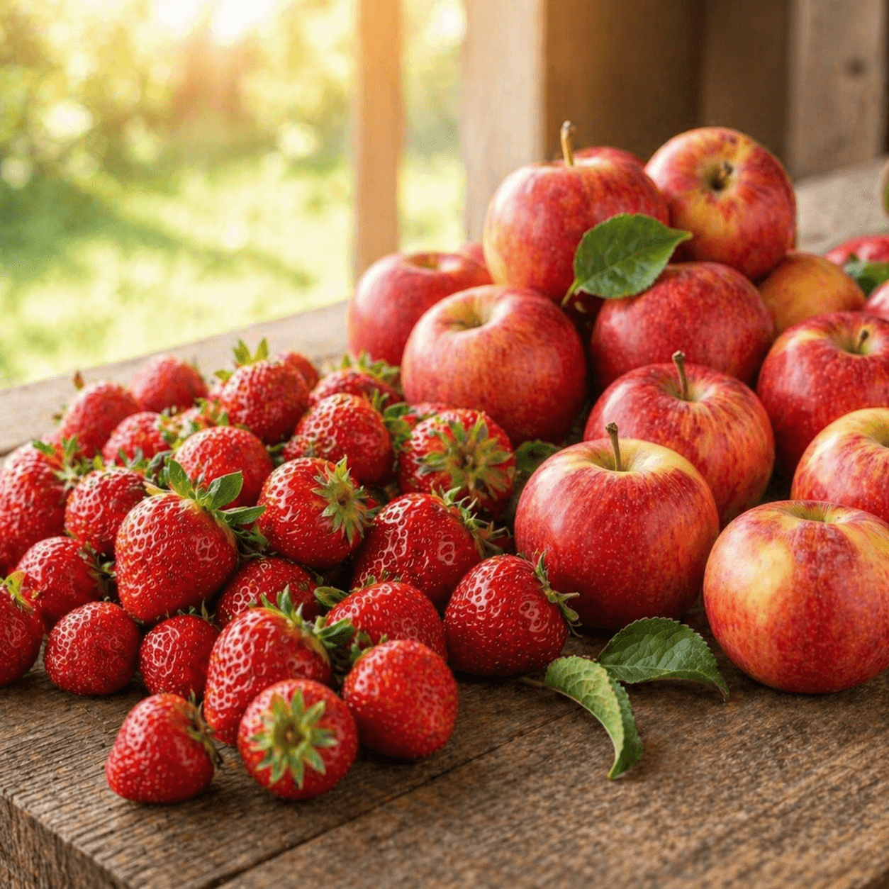 Freshly picked fruit from a commercial grower